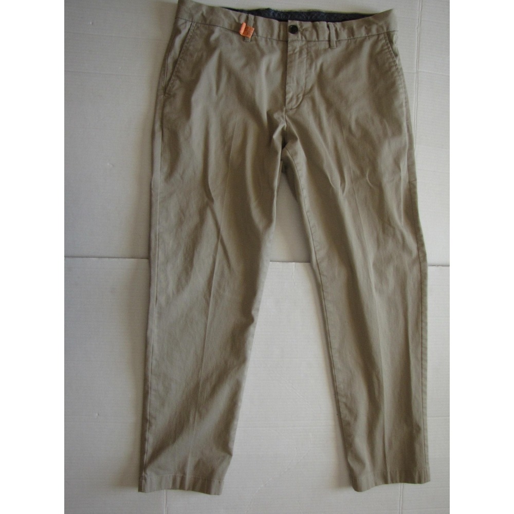 1901 Pants Mens 36x30 Beige Slim Fit Chino Flat Front Straight Leg Stretch